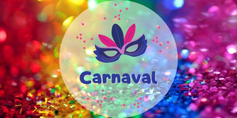 Cores e texto "Carnaval"